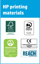 Etiqueta de Materiales de Impresión HP